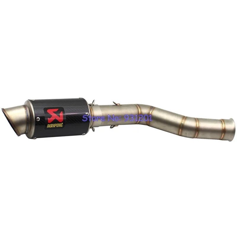 

For Yamaha YZF R1 Akrapovic Exhaust System Motorcycle Slip On 61mm Middle Link Pipe Akrapovic Muffler Escape Moto Carbon Fiber