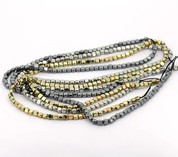 

Lot sale 3 Strands Hematite Square Loose Beads