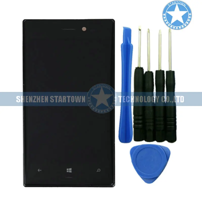 

Brand New Front Panel Glass LCD display Touch Screen Digitizer Assembly for Verizon Nokia Lumia 928 + Frame with Tools