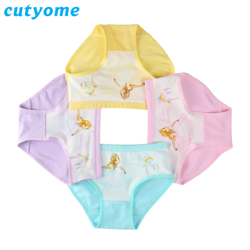 

Hot Sales 2-12 Yrs Baby Girls Panties Cotton Toddlers Kids Princess Costumes Underpanties * Puberty Children's Underwear Boxers