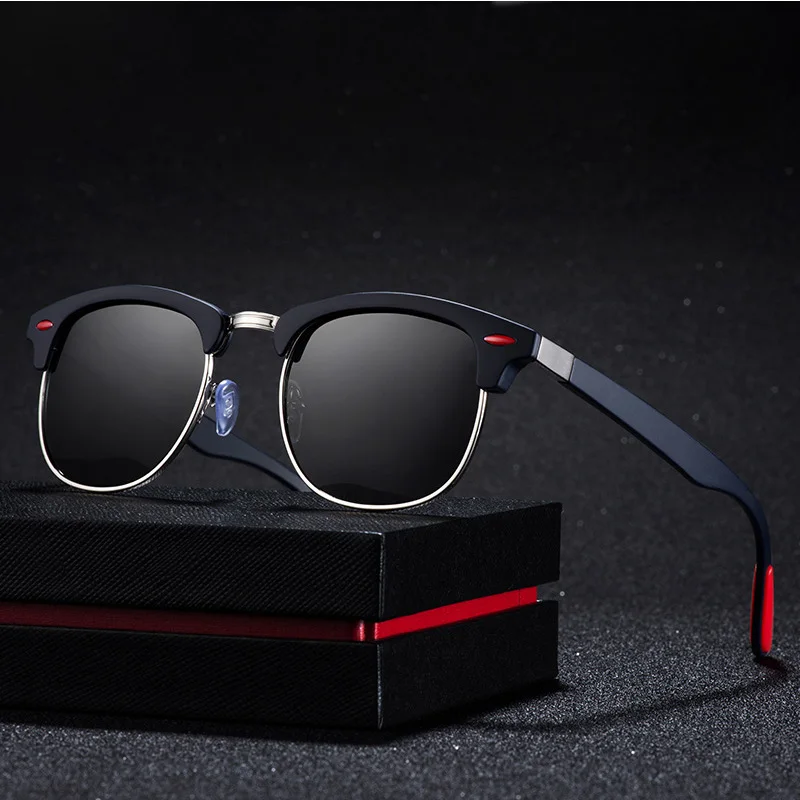 

Sunglasses New Classic Men's Polarized Biking Glasses Fashion Retro-vintage Rice Nail Protective Eye Sunglasses