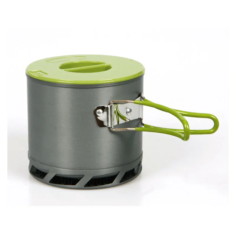 VILEAD al aire libre senderismo Trekking de anillo 1-2 personas utensilios Camping caliente único olla con tapa ollas de cocina para Picnic