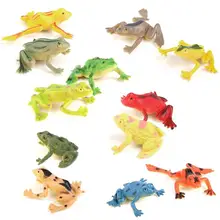 12 PCS Creativity Simulation Frogs Model Action Toy Set Figures Learning Education Funny toys for Kids Children Gift