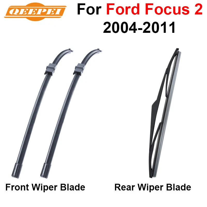 QEEPEI переднее и заднее лезвие стеклоочистителя для Ford Focus 2 26 ''+ 17''-2011 натуральный каучук ветровое стекло CPA2