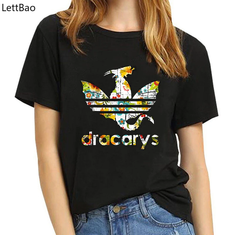 

Dracarys Tshirt Women Fashion Harajuku Cotton Short Sleeve Funny T Shirts Aesthetic Graphic Tees couple Clothes tee shirt femme
