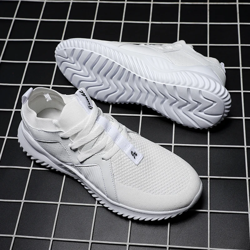 

Hemmyi 2019 Men Sneakers Shoes Flyknit Breathable Casual Shoes Black Lace-up Tenis Masculino Adulto Support Dropshipping