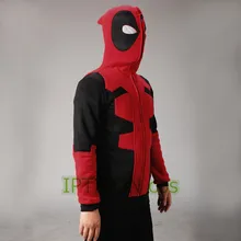 2016 Deadpool Hoodie Marvel Mit Kapuze Männer Sweatshirt Reißverschluss Oberbekleidung Jacke 3D Anime Charaktere Hoodies Deadpool Cosplay Kostüm