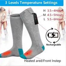 Мужские и женские зимние носки с подогревом, носки для катания на лыжах, сноубординг, спортивные носки унисекс, литиевая батарея, теплые ноги