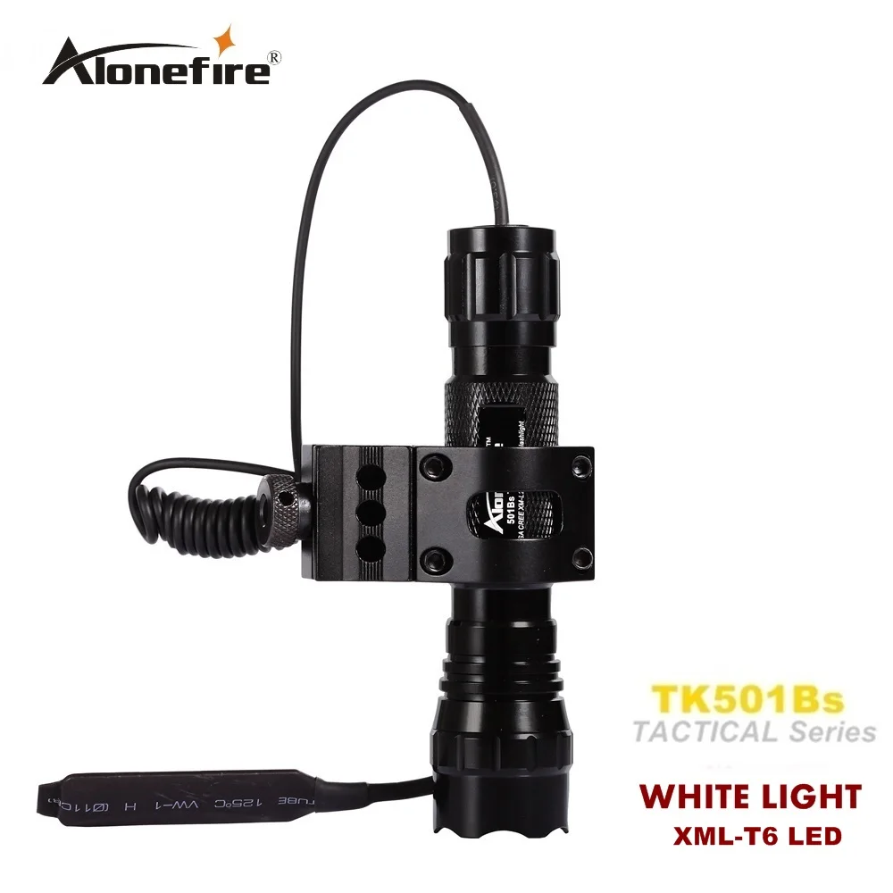 501B Tactical Flashlight 2000 lumens 501B T6 Hunting Rifle Torch Shotgun lighting Shot Gun Mount Tactical