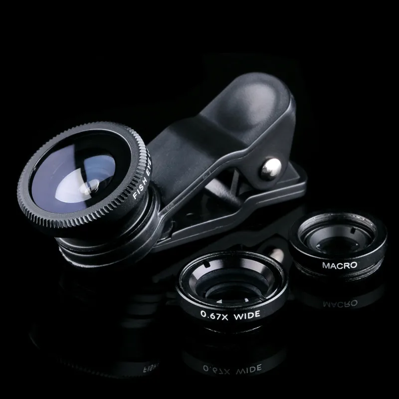 

For Samsung Galaxy Duos I9082 Grand Prime 2 3 Grand neo I9060 Universal Fisheye Wide Angle Macro Lenses 3 in 1 Mobile Phone Lens