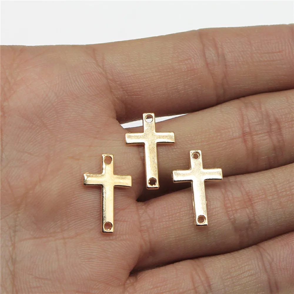 30pcs/lot 12x18mm Cross Connector Charms Pendant For Jewelry Making KC