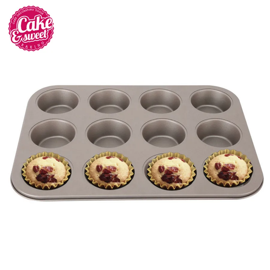 

12 Holes Carbon Steel Round Cake Mold Mousse Mold 3D Handmade Cupcake Jelly Cookie Mini Muffin Soap DIY kitchen Baking Tools