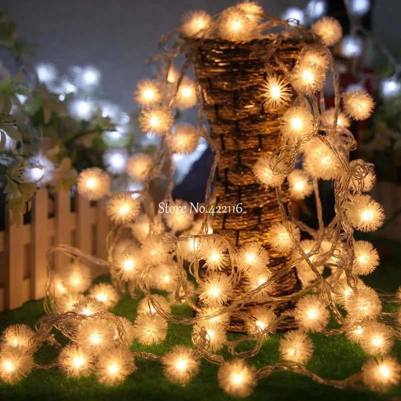 3 M Diente De m León batería LED cadena iluminación Luces De Natal boda Luces De hadas Luces De Navidad Edelweiss exterior Navidad Luz