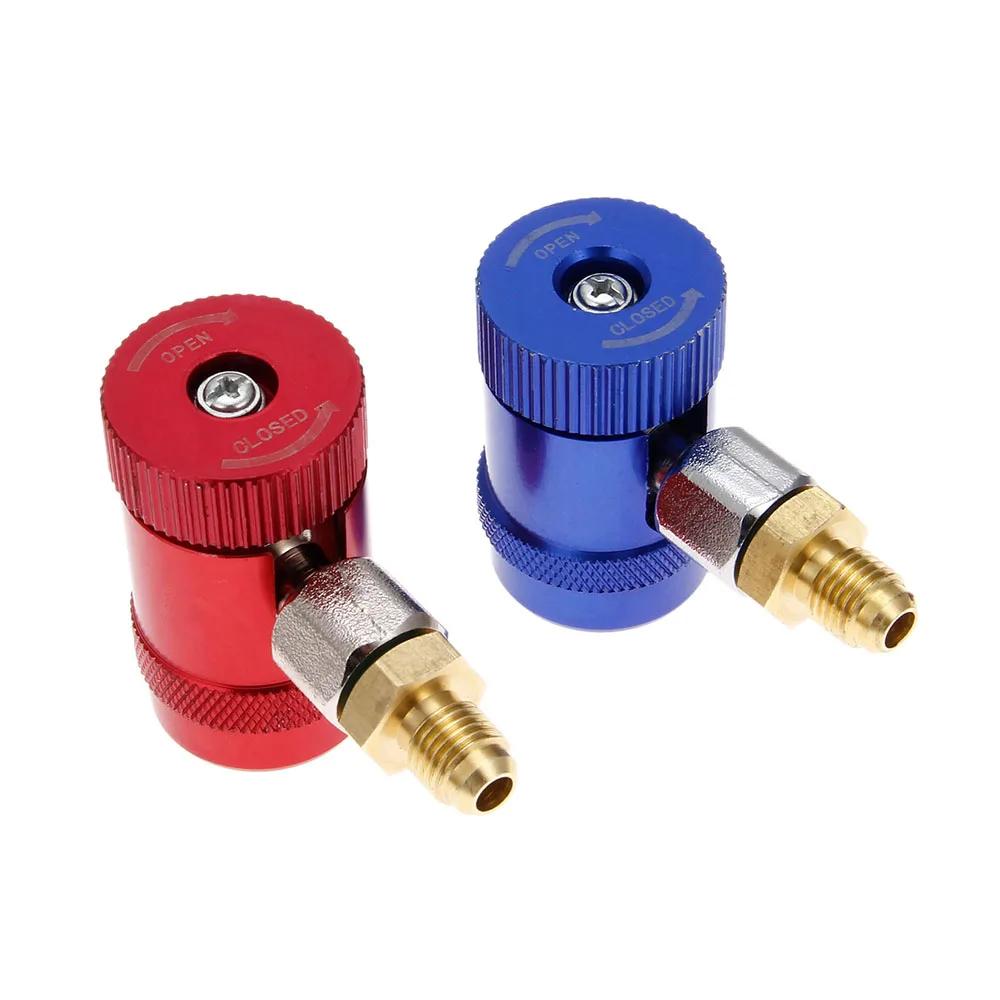 

1Pair Adjustable R1234yf Quick Coupler Adapter Conversion Kit for Land Rover Kit Car AC High / Low Side Quick Coupler Connector