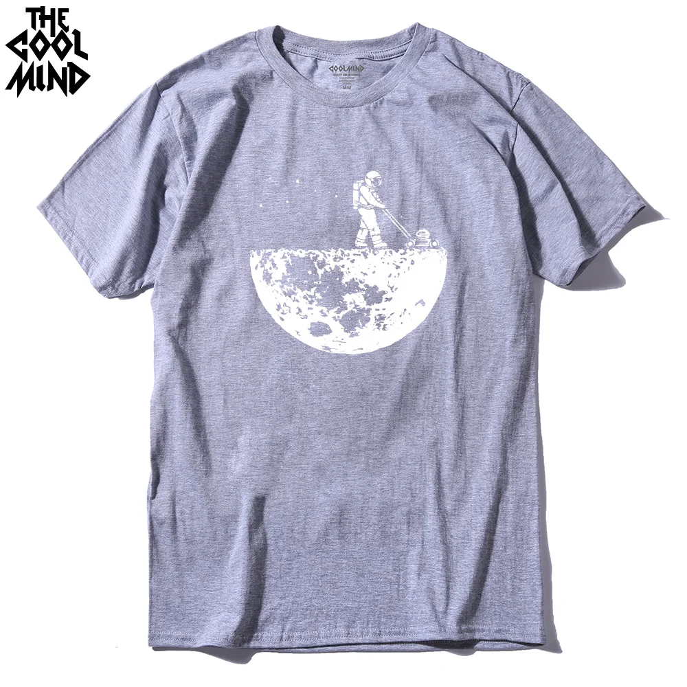 COOLMIND MO0118A с круглым вырезом, хлопок, трикотажная летняя уличная стильная повседневная мужская футболка с коротким рукавом, крутая свободная футболка, Мужская футболка