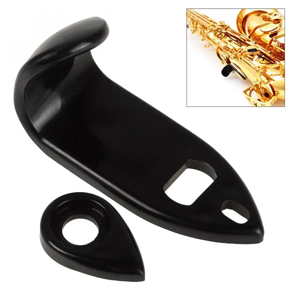 

2 Pcs Acoustic Black Rigid ABS Large Thumb Pick for Alto Saxophone