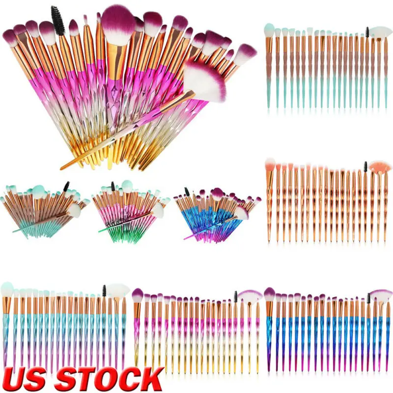 

20Pcs Unicorn Beauty Makeup Brushes Tool Set Blending Cosmetic Powder Eye Shadow Brush