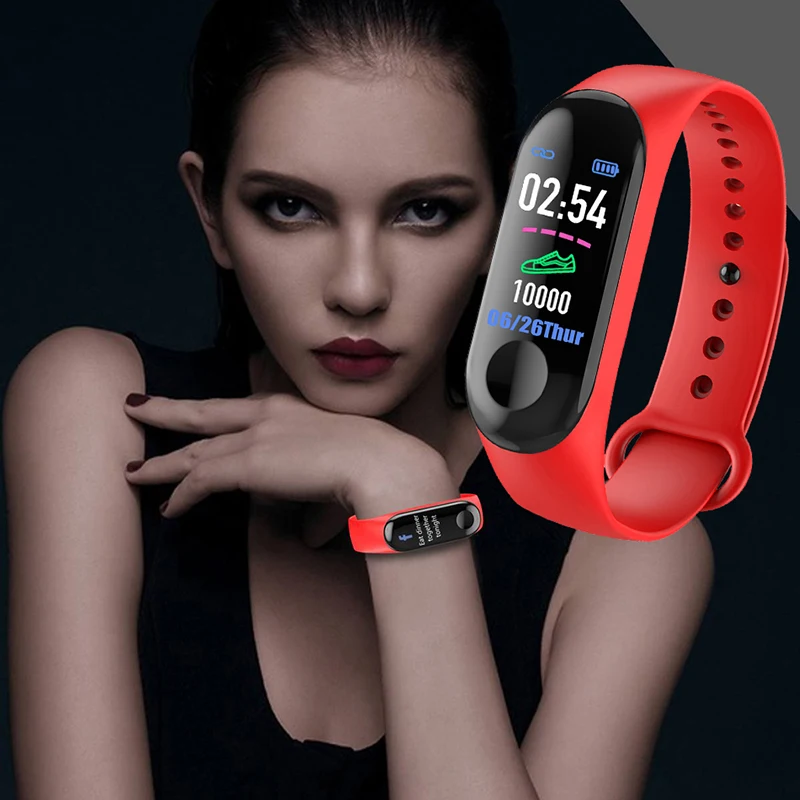  M3 Smart Band Fitness Tracker Smart Bracelet Heart Rate Monitor Watches Waterproof Sport Wristband  - 33056470831