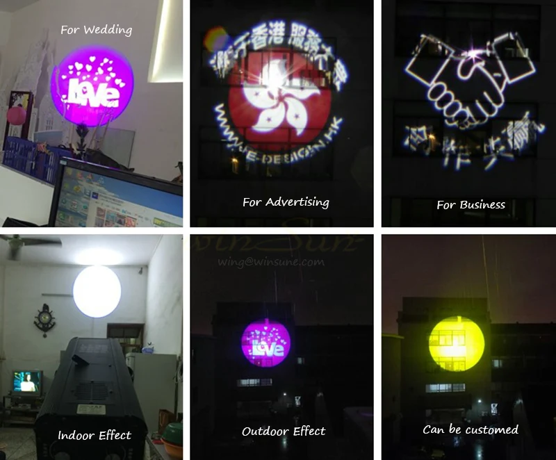advertisement gobo lighting led