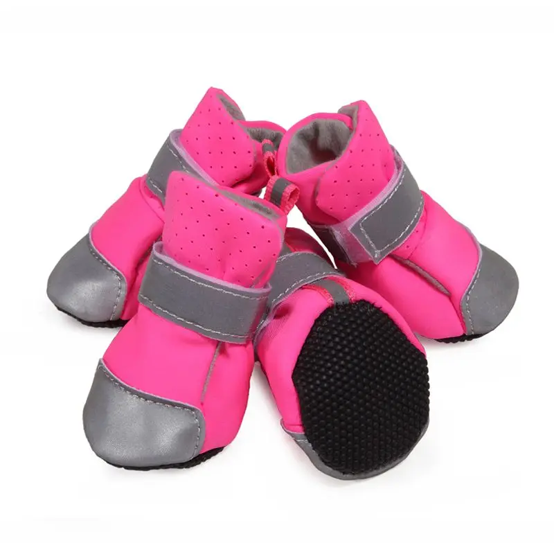 4pcs/Set Pet Dog Shoes Soft Bottom Anti Slip Comfortable Shoes