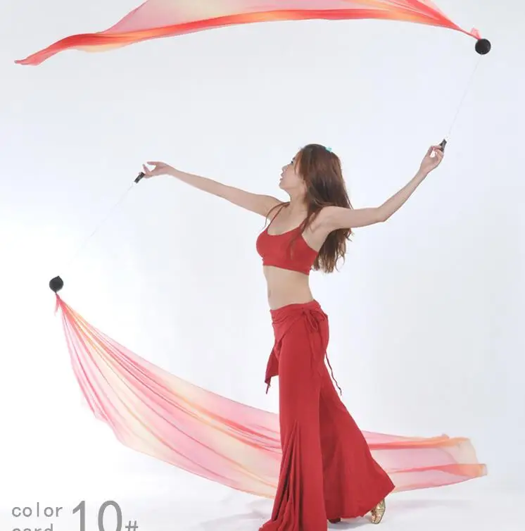 200*70 см шифоновая вуаль танец живота POI стример аксессуар(не включена цепочка мяч) Разные цвета