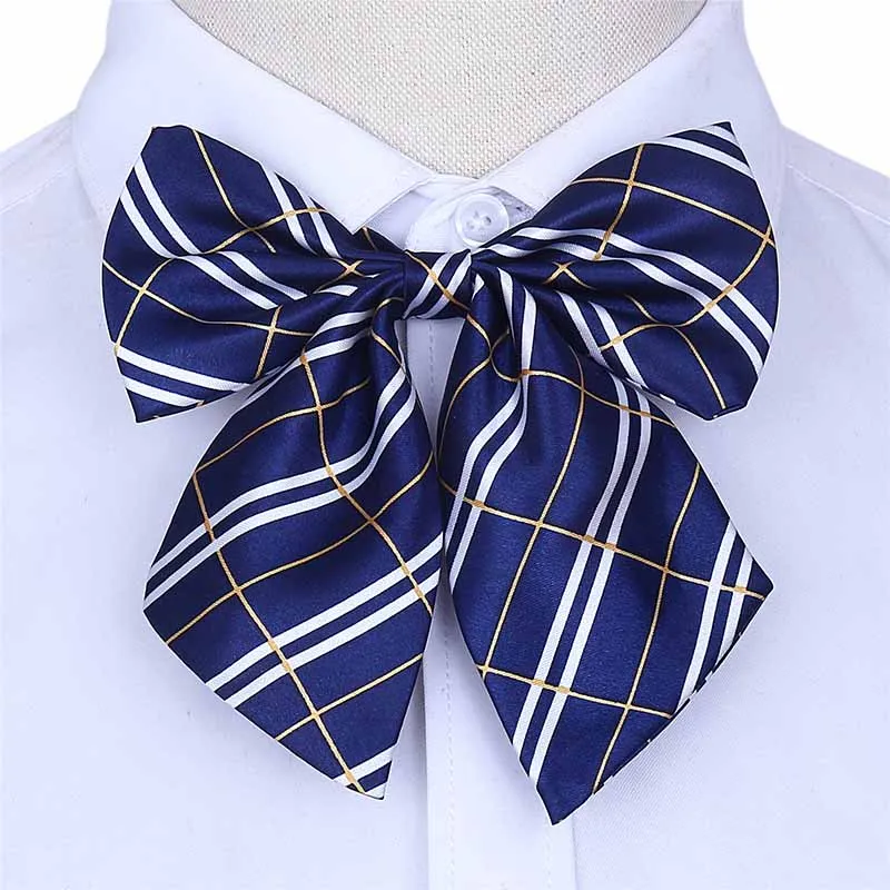 Распродажа, женские галстуки-бабочки стюардессы, винтажные шелковые полосатые галстуки-бабочка, новинка, аксессуары для шеи - Цвет: 27