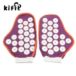 Kifit точечный массаж перчатки ручной массажер стресс Средства ухода за кожей Шеи лечения боли напряжение для Средства ухода за кожей