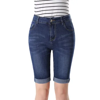 

Middle Age Woman Summer Mama Pants High Waist Quinquagenarian Leisure Jeans