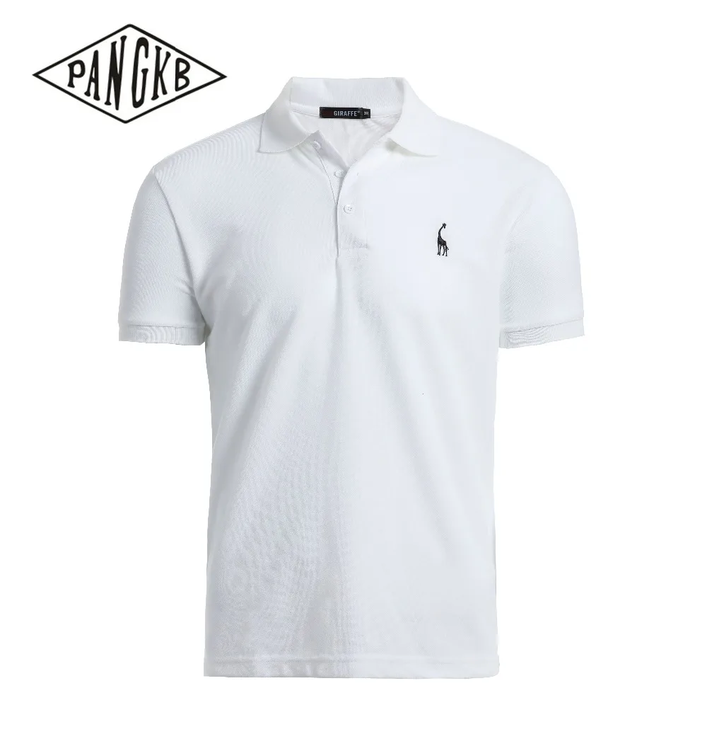 

[PANGKB] Brand New summer white men polo shirt men's short sleeve cotton shirt jerseys polo shirts Plus Size M-2XL white