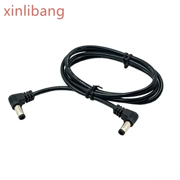 

DC Power 5.5 x 2.1mm / 2.5mm Male to 5.5 2.1/2.5mm Male Plug Cable Right Angled 90 Degree 60cm