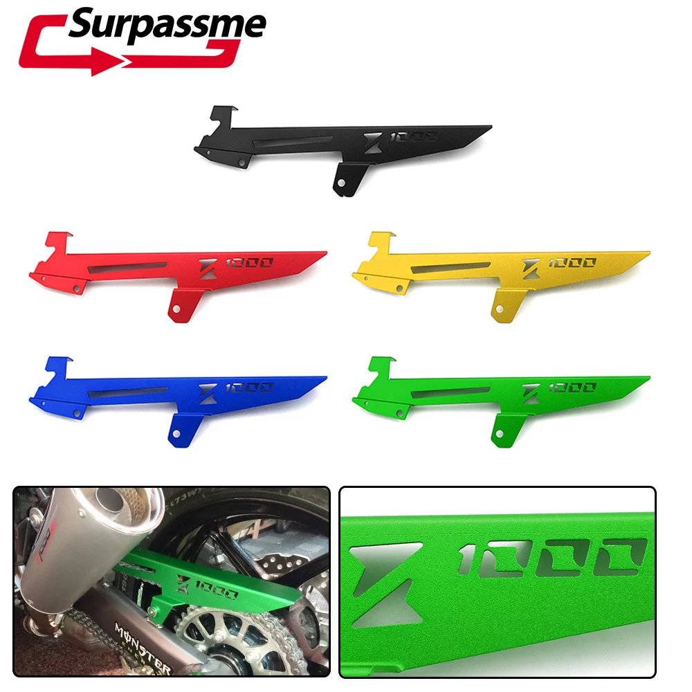 

Motorcycle CNC Aluminium Rear Chain Cover Guard Protector fit for KAWASAKI Z1000 2010-2016 Z1000SX Ninja 1000 2011-2016