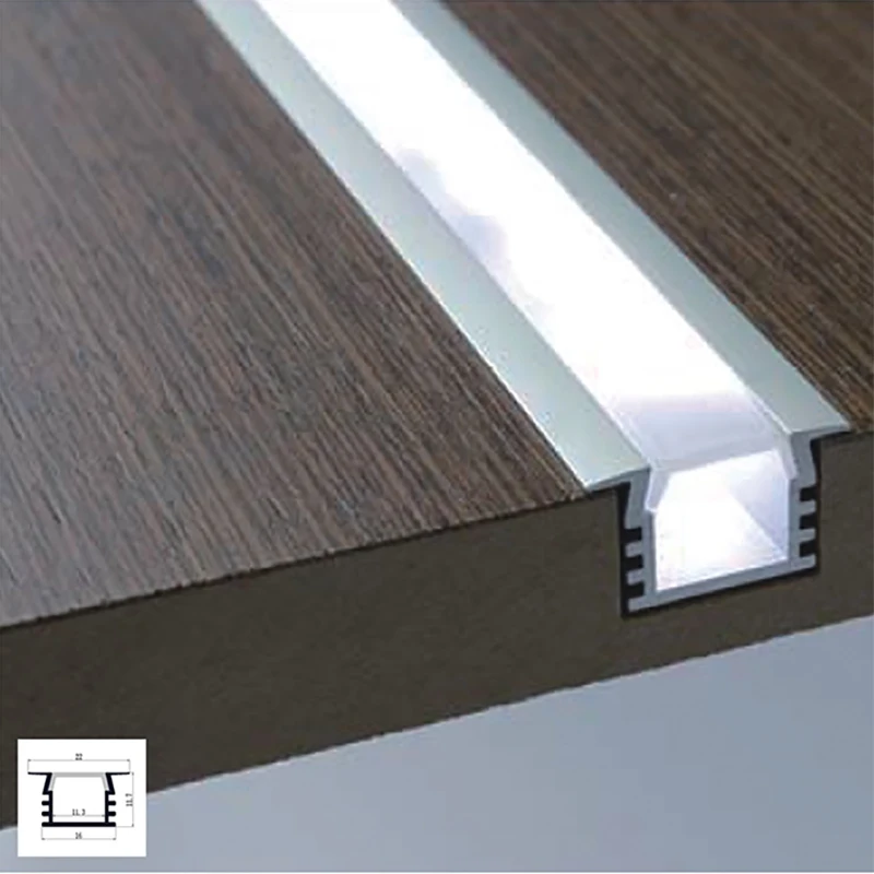 Custom highlight u shaped aluminum groove led lamp groove 1612 cupboard