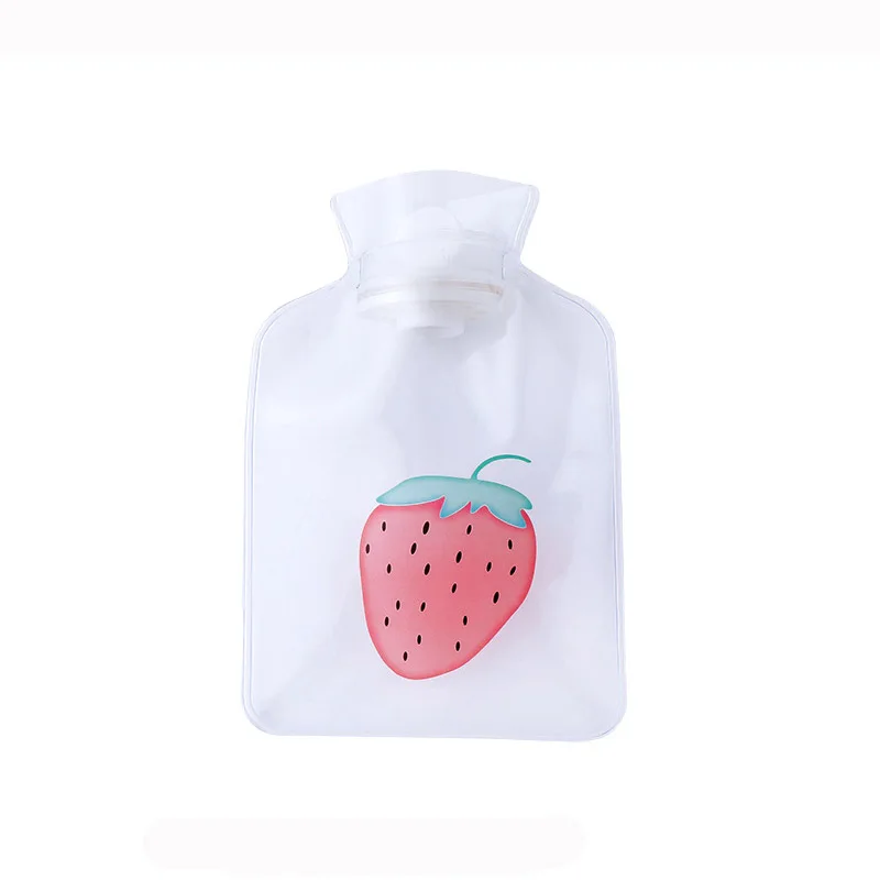 Милая мультяшная ручная бутылка для теплой воды, переносная сумка для горячей воды С КАКТУСОМ, безопасная и надежная моющаяся сумка для хранения воды из ПВХ - Цвет: Бургундия