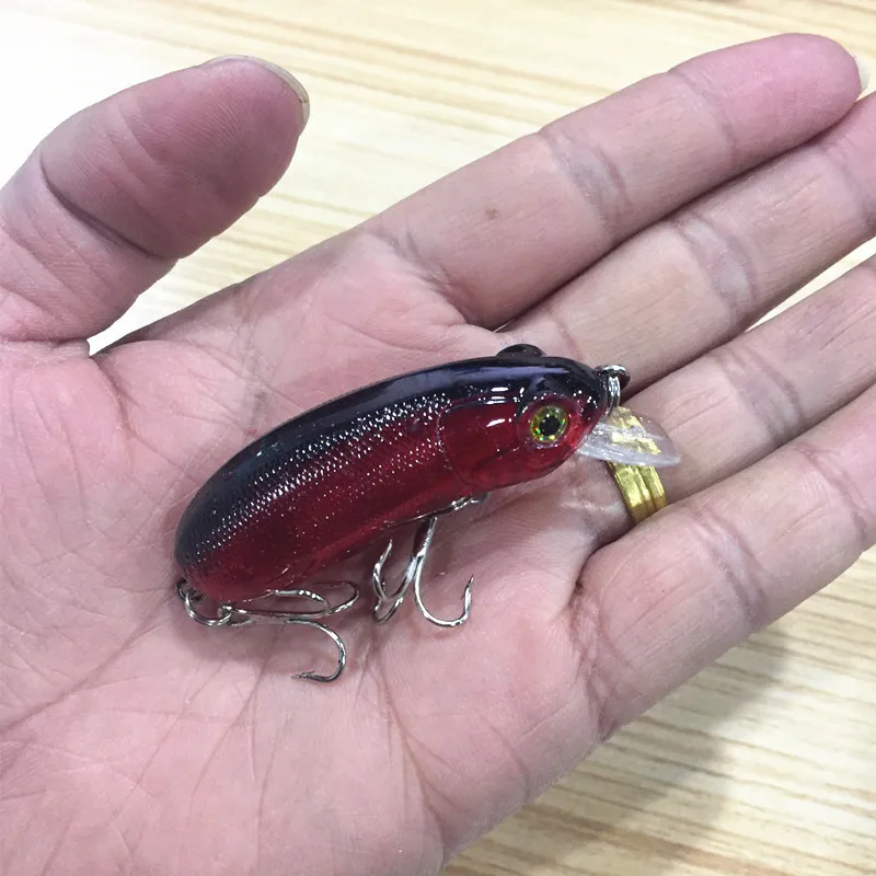 Super Deal Minnow VIB Spoon Fishing Lure with 2 Treble Hooks Artificial Hard Baits Lure Fishing Accessories (8)