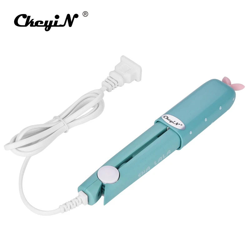 

Fast Heat Up Hair Straightener Tourmaline Ceramic Cute Mini Hairstyling Iron Professional Flat Iron Home Hair Styling Machine 0