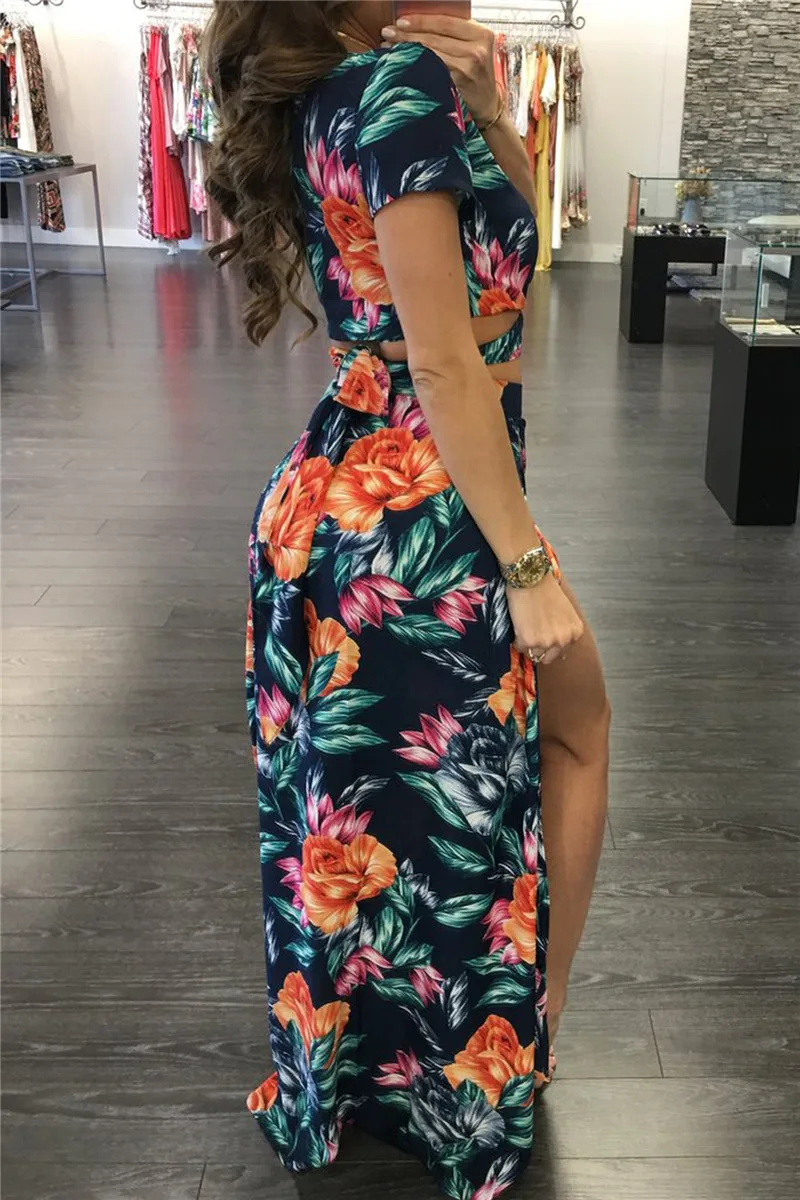 sexy crop tops and skirt 2 piece set-4