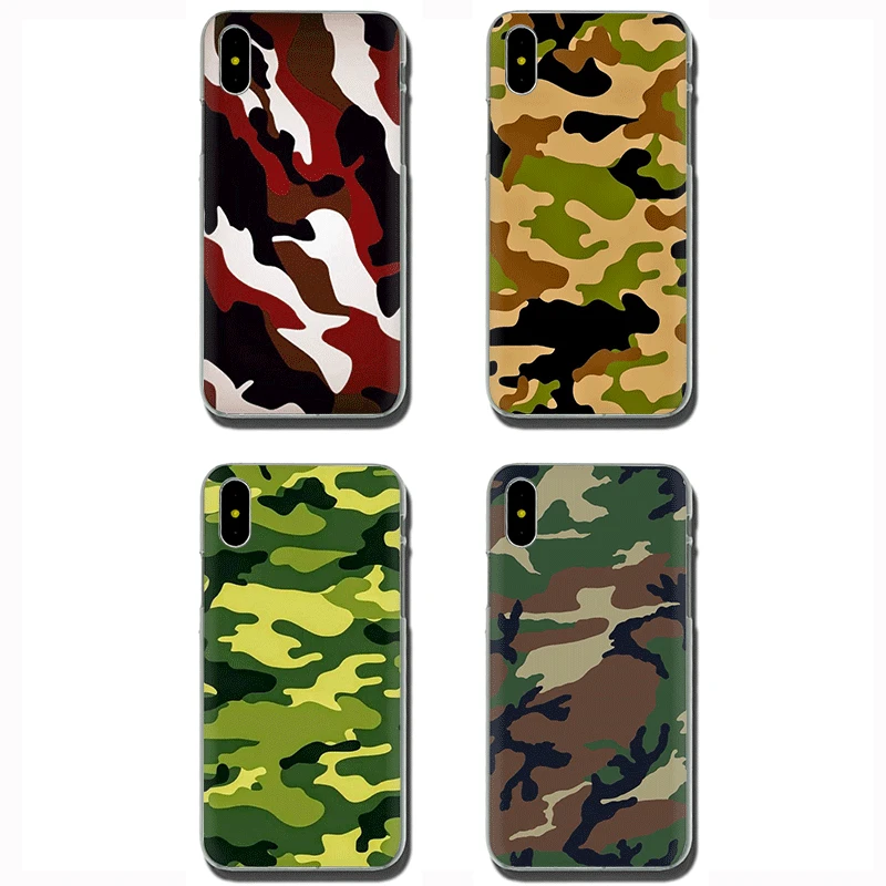 Защитный Камуфляжный Жесткий Чехол для iphone 5 5s 5C SE 2020 6 6s 7 8 plus X XR XS 11 Pro Max|Бамперы| |
