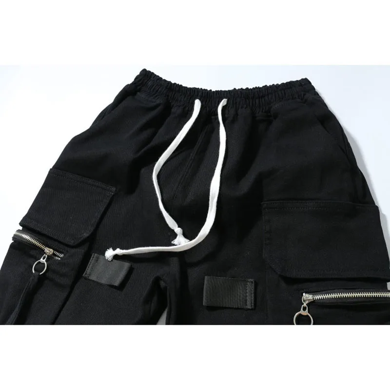 Aolamegs мужские брюки-карго с несколькими карманами, спортивные брюки, мужские брюки на молнии с эластичной талией в стиле хип-хоп, спортивные штаны для бега, уличная одежда