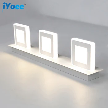

Wall lamps bathroom led mirror light AC85-265V White paint stainless steel wall sconces Indoor lighting direct creative aisle