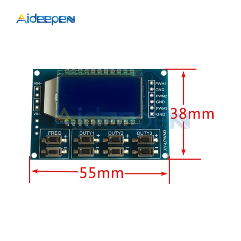 1/2/3 Way генератор сигналов PWM частота импульсов рабочий цикл регулируемый модуль ЖК-дисплей Дисплей 1Hz-150Khz 3,3 V/5 V-30 V PWM плата Модуль гибкий кабель