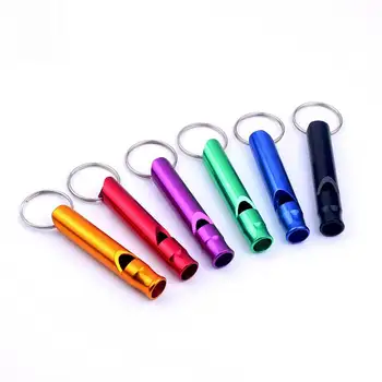 

500pcs Aluminum Alloy Whistle Keyring Keychain Mini For Outdoor Emergency Survival Safety Sport Camping Hunting Multi Color