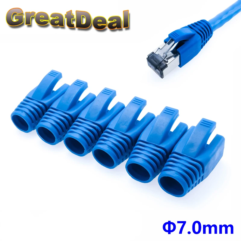 50/100 шт. Cat6 Cat6a RJ45 штекер Ethernet сетевой кабель разгрузочные сапоги пробки разъем