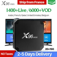 X96mini IPTV France Arabic TV Box Android 7.1 S905W 2G 16G with QHDTV 1 Year Code French Belgium Netherlands X96 mini IPTV Box  