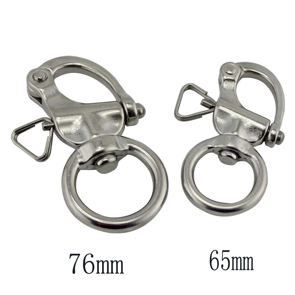 

Stainless Boat Round Ring Swivel Snap Shackle Marine Quick Release Shackles Camera Belt Aecessory 9pcs 65mm 5pcs 76mm