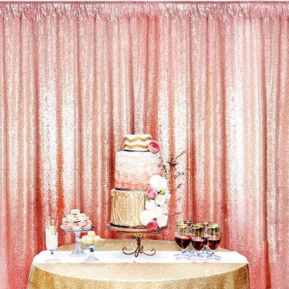 Shimmer Sequin Restaurant Curtain Wedding Photobooth Backdrop Party Photo Props 