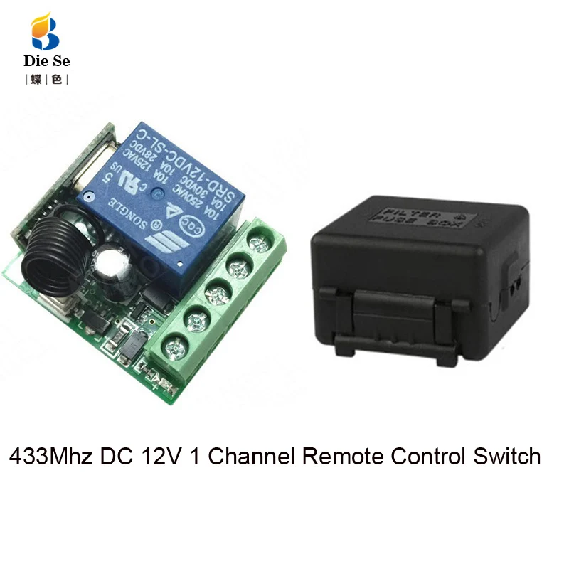 433Mhz Universal RF Remote Control Switch DC 12V 1Channel Relay Receiver Module 433Mhz Universal RF Remote Control Switch DC 12V 1Channel Relay Receiver Module
