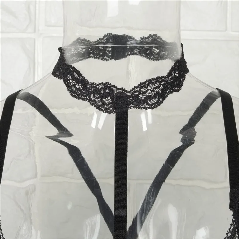 Gtpdpllt Sexy Halter lace bodysuit See-through Women hollow out Beach jumpsuit romper body feminino overalls Party bodysuits