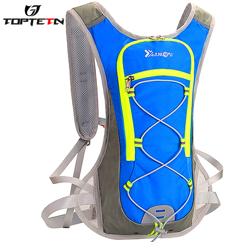 

TOPTETN 8L Bicycle Waterproof Backpck Nylon MTB Bike Bag Outdoors Sports Cycling Backpack With 2L Water Bag