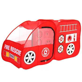 

Play Tent Toy Portable Foldable Pit Indoor Outdoor Simulation Fire Truck Tent Garden Game House Gifts Toys For Kids Children