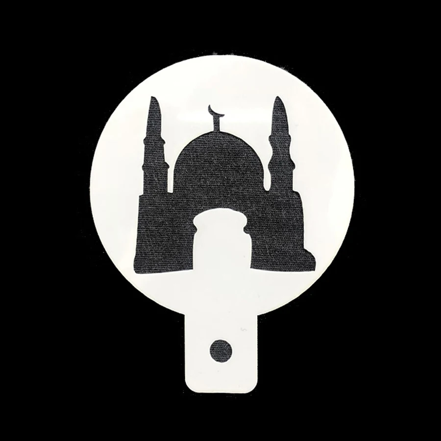 6 шт ПЭТ мечети ИД Мубарак Кофе Трафареты дизайн форма для пирога выпечки кекс